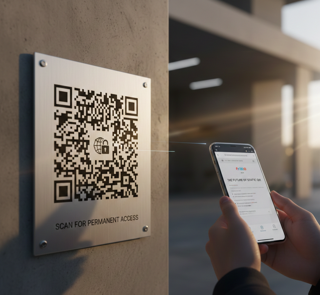 Static QR code example linking to a website in 2026